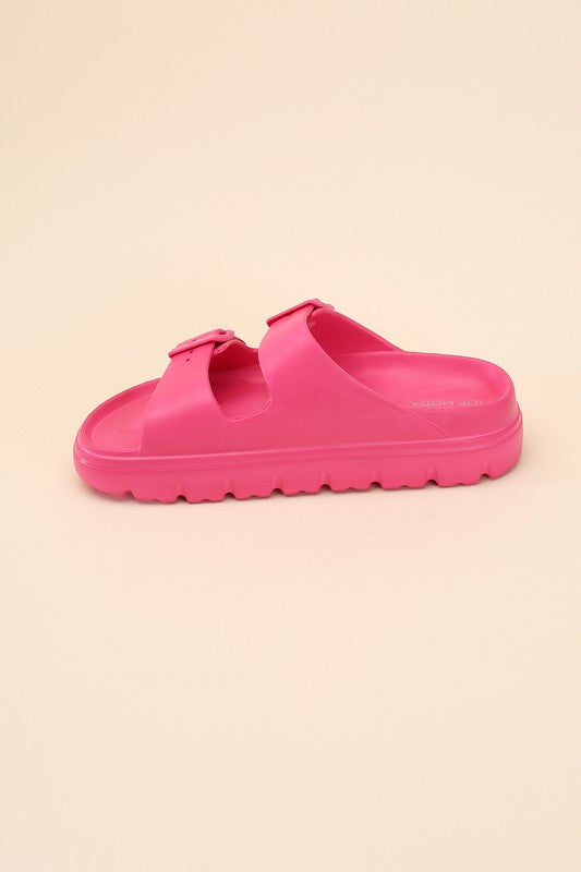 Buckle Strap Slip-on Slides