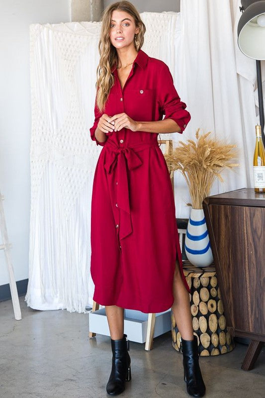 Maxi Button Down Shirt Dress