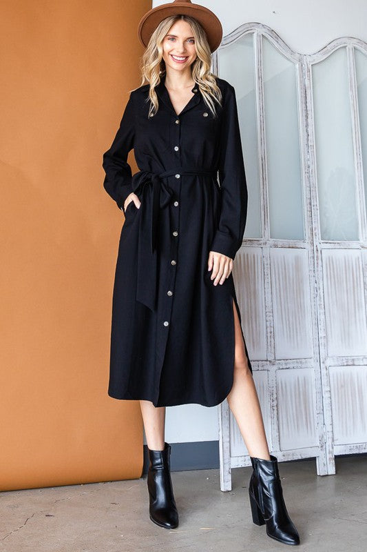 Maxi Button Down Shirt Dress