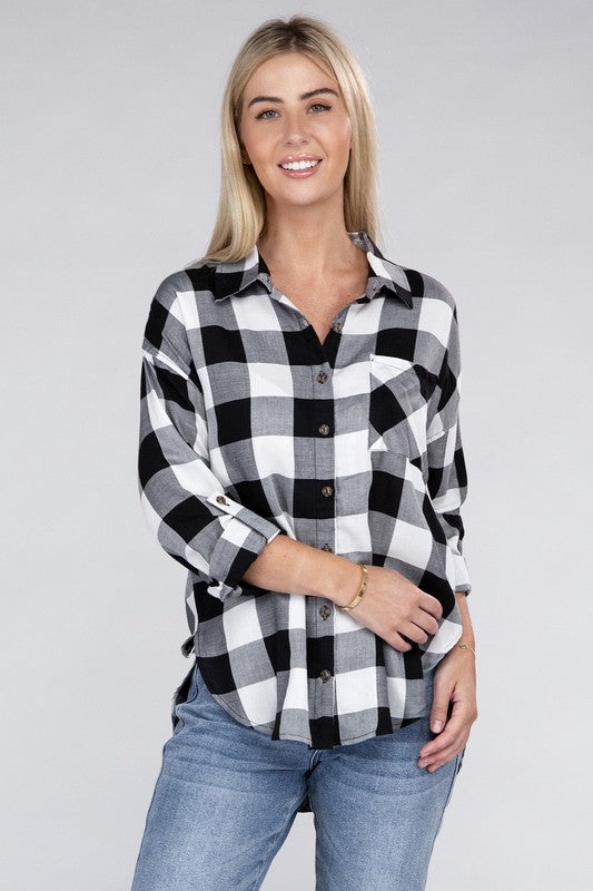 Women's Classic Plaid Flannel Shirt