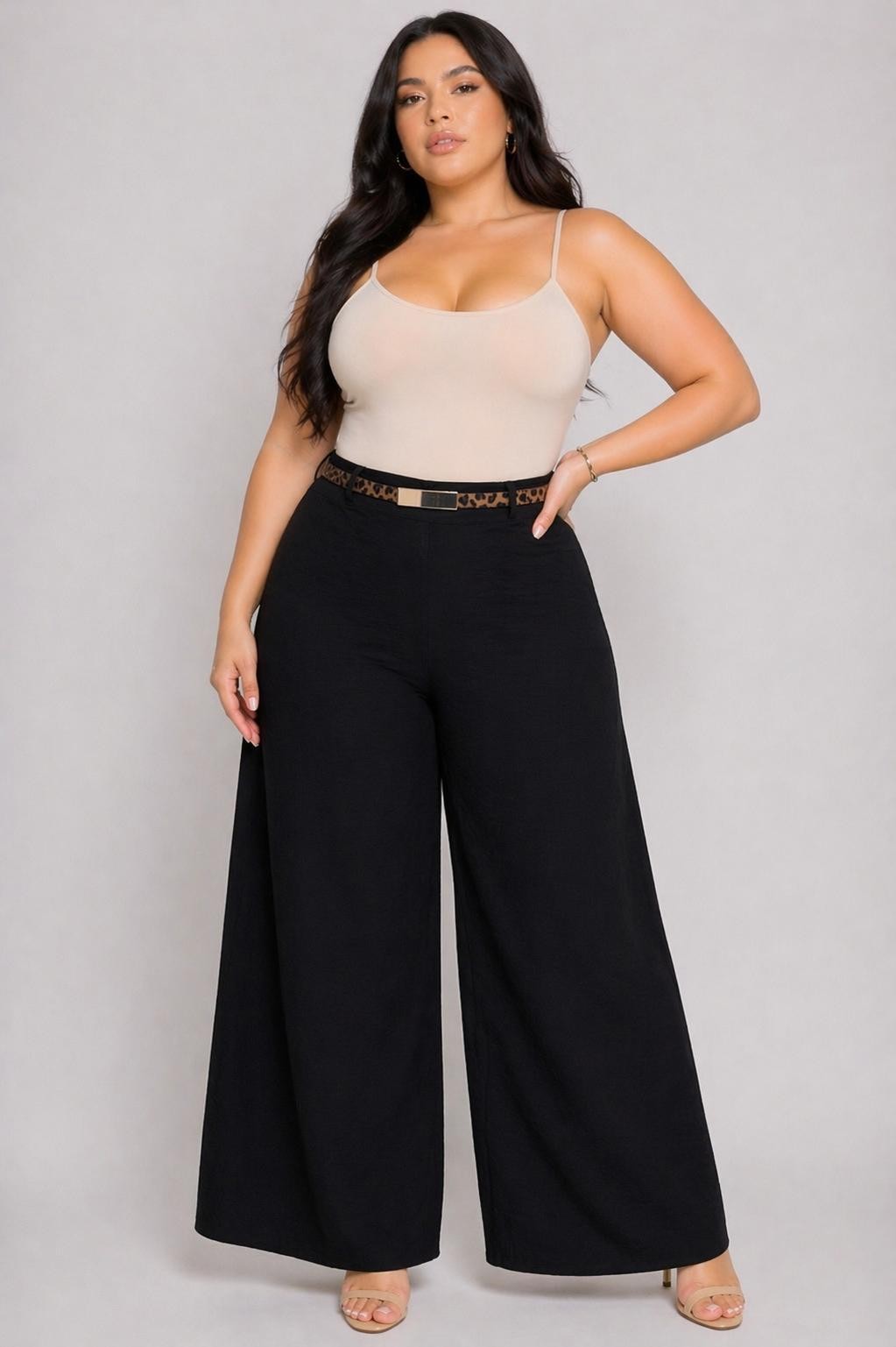 Plus Size Flowy Wide Leg Pant