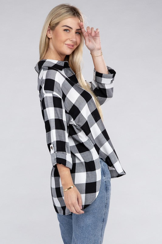 Women's Classic Plaid Flannel Shirt