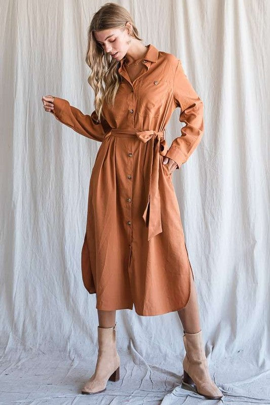 Maxi Button Down Shirt Dress