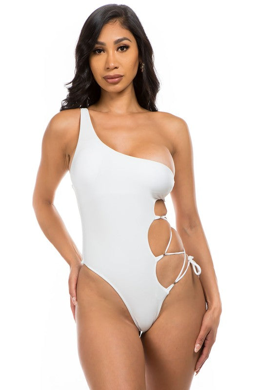 One Piece Sexy Side Cut Out Bathing Suit