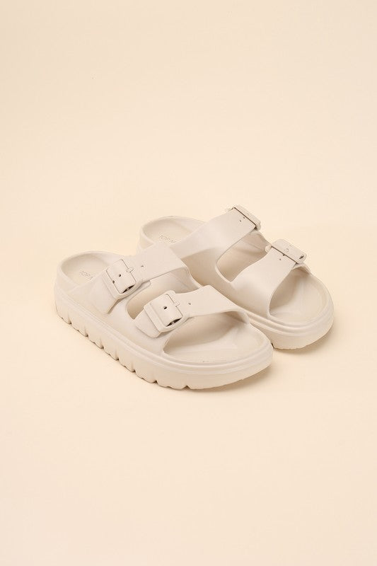 Buckle Strap Slip-on Slides