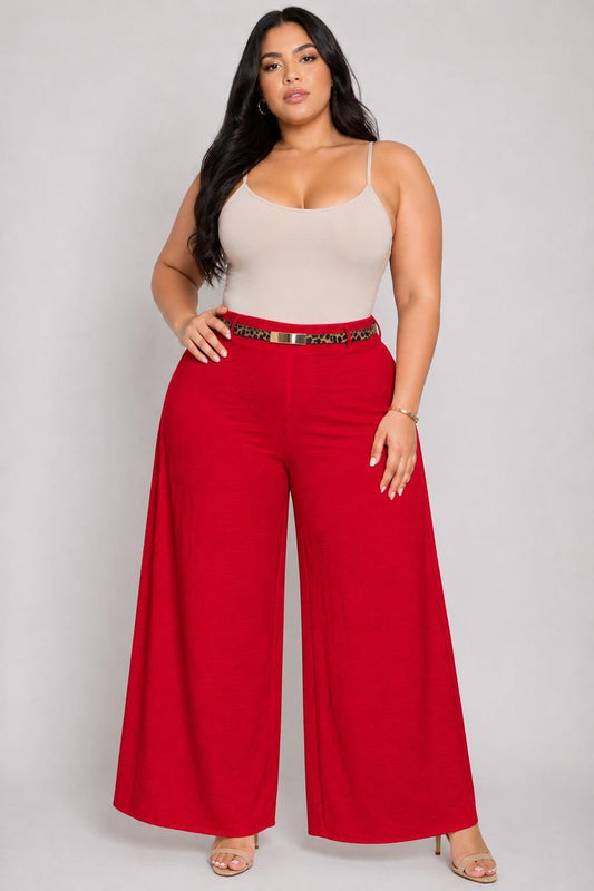 Plus Size Flowy Wide Leg Pant