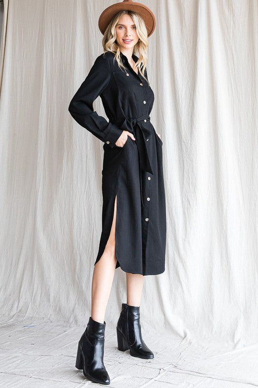 Maxi Button Down Shirt Dress