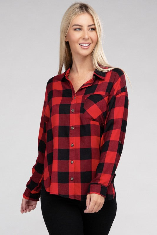 Women's Classic Plaid Flannel Shirt