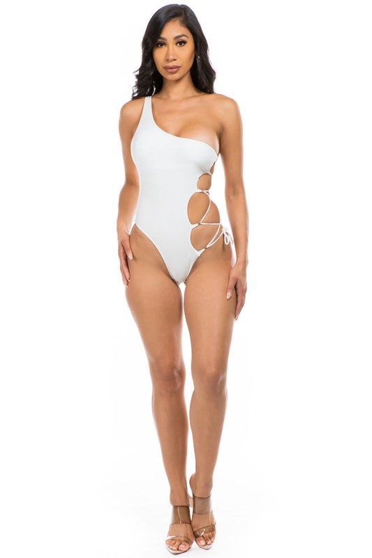 One Piece Sexy Side Cut Out Bathing Suit