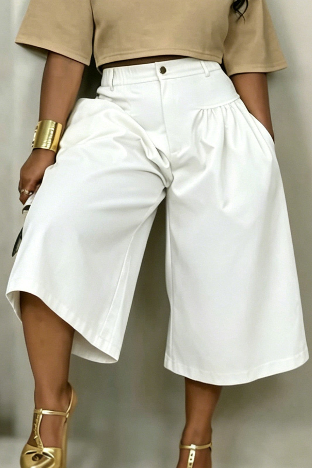 Architectural Swing Cropped Pants