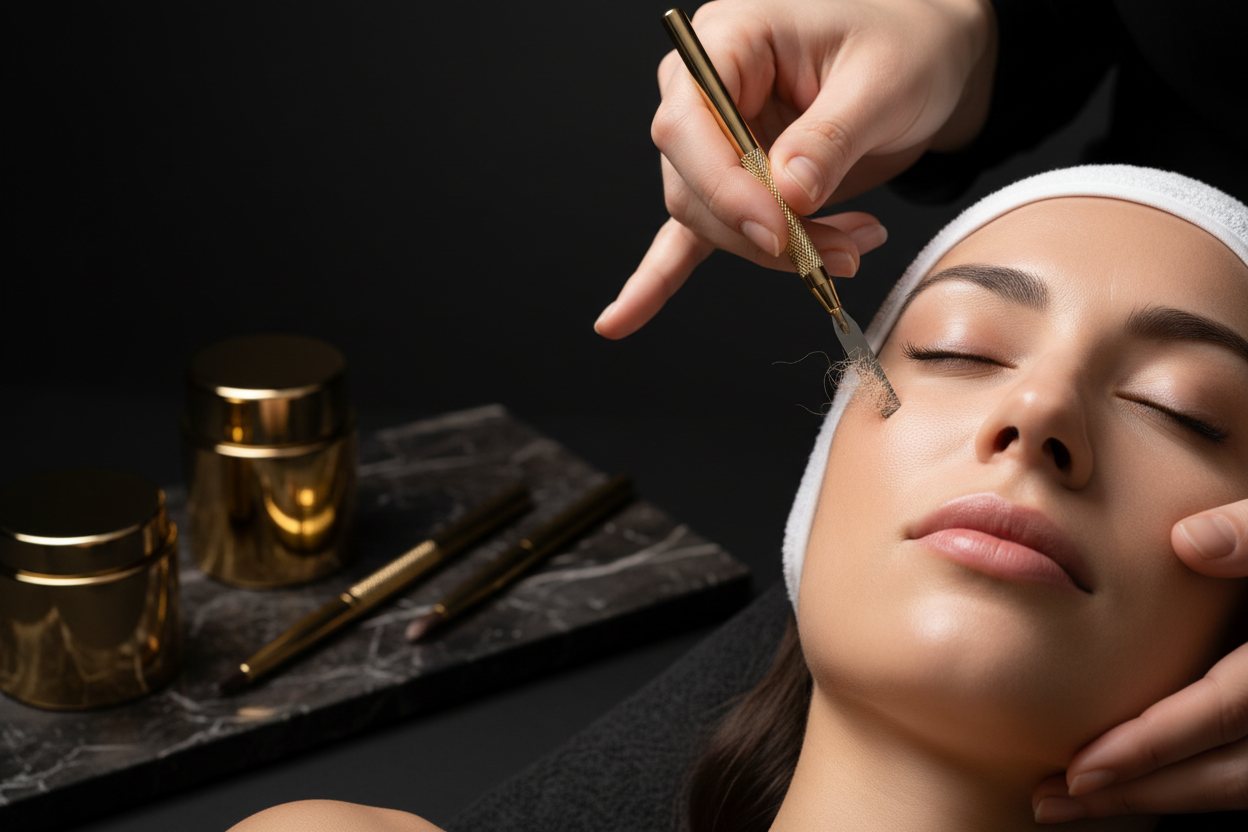 Dermaplaning - Dark Background