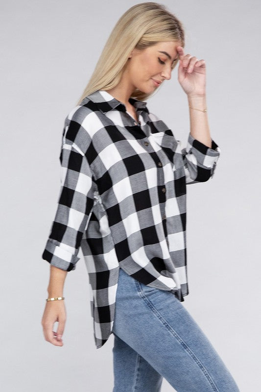 Women's Classic Plaid Flannel Shirt