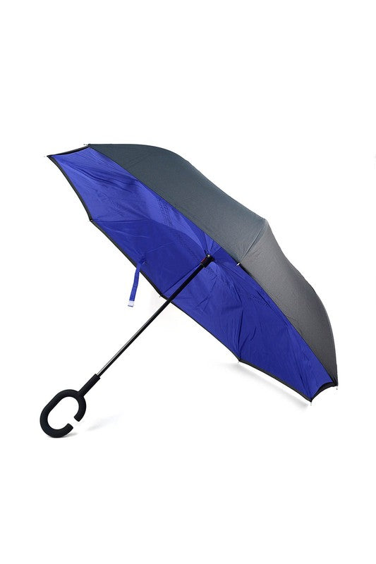 Solid Color Double Layer Inverted Umbrella