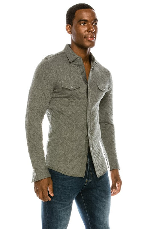 Men's Fashion Button Down Long Sleeve Shirt