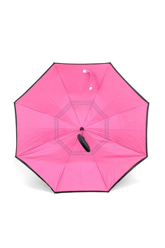 Solid Color Double Layer Inverted Umbrella