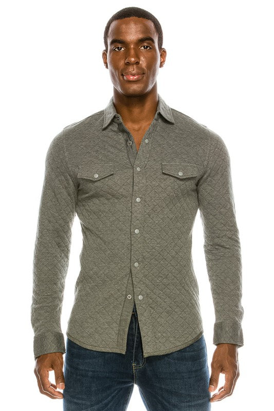 Men's Fashion Button Down Long Sleeve Shirt