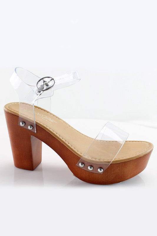 Platform clear online sandals