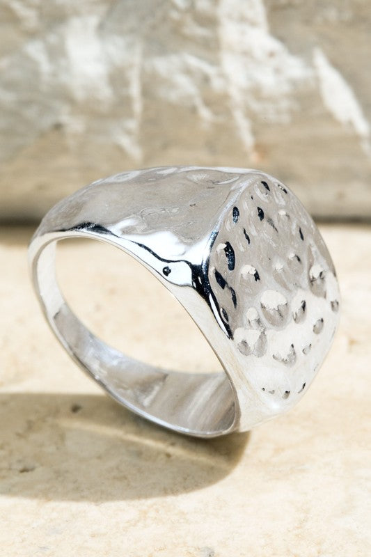 Hammered Metal Ring