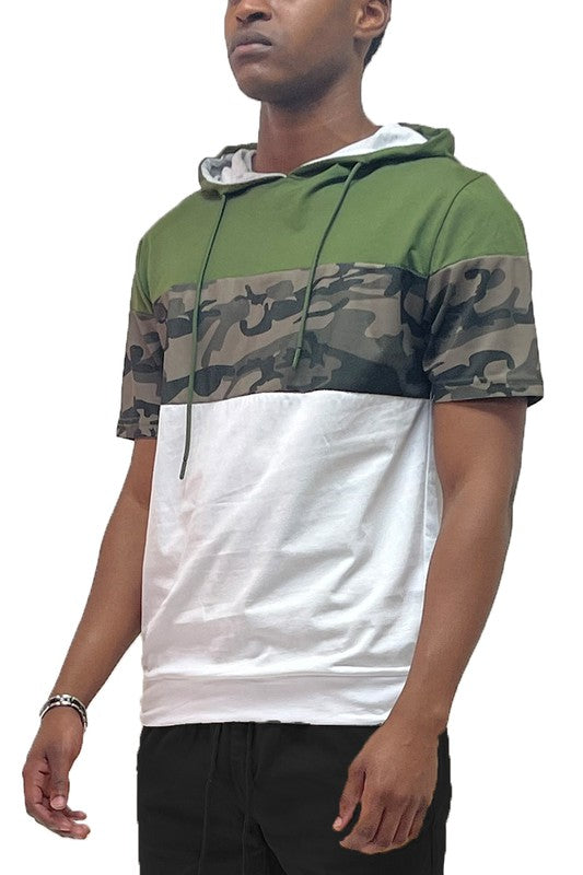 Camo color block store hoodie