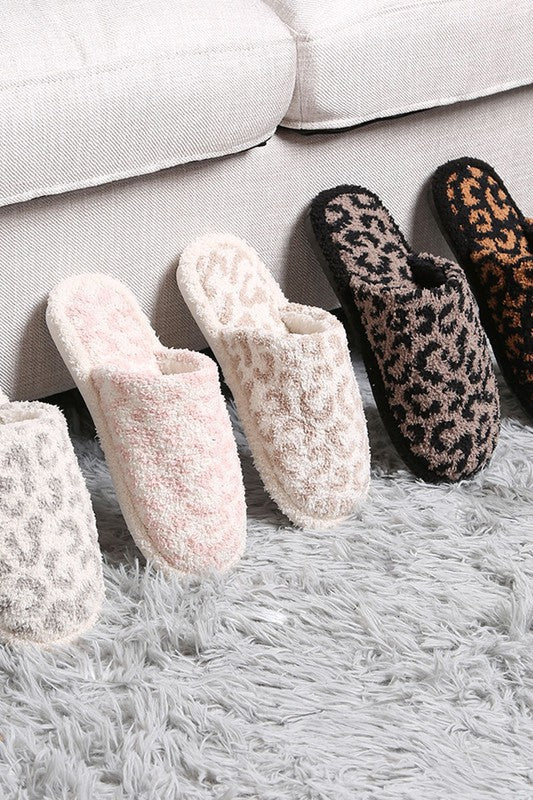 Winter Luxury Soft Leopard Pattern Slipper Shoes