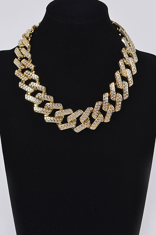 Rhinestone Chain Necklace