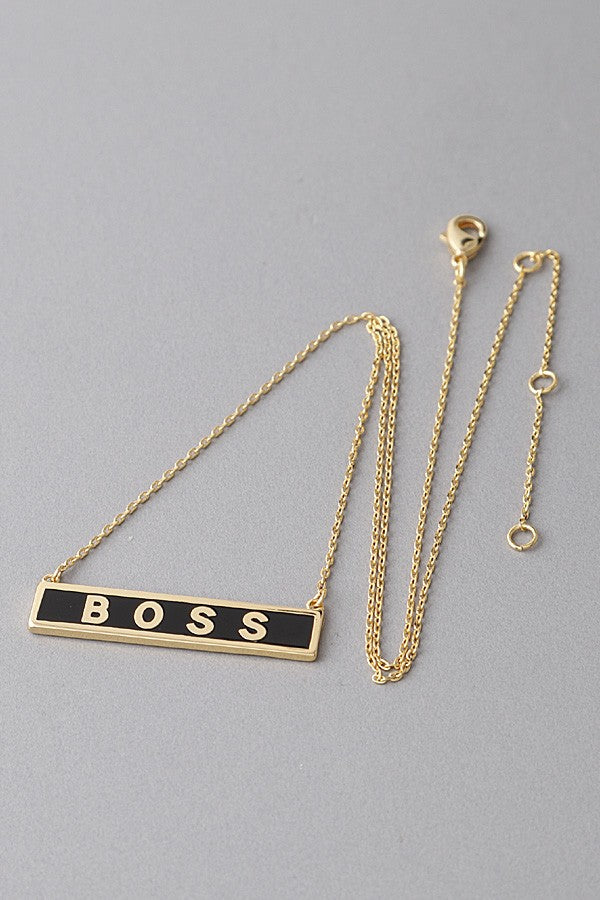 BOSS Bar Pendant Necklace