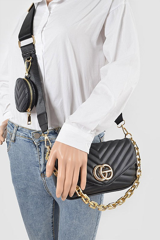 Quilted CG Crossbody Bag