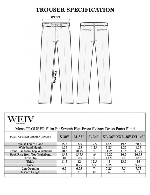 Men's Weiv Plaid Trouser Pants