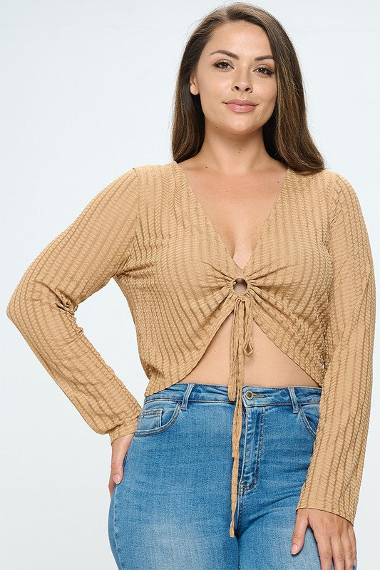 Plus Size O-Ring Butterfly Top