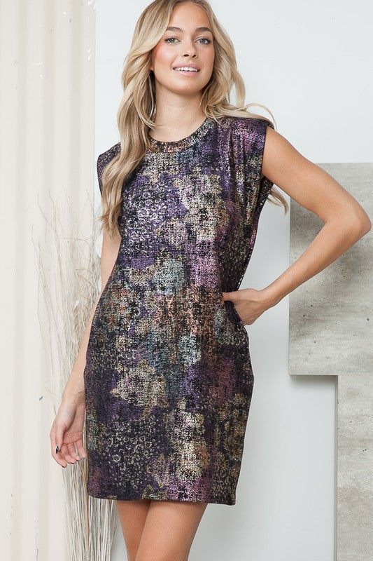 Women's Floral Leopard Print Dress