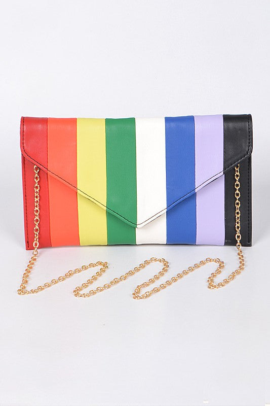 Rainbow Clutch with Chain