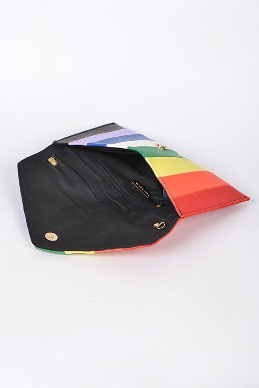 Rainbow Clutch with Chain