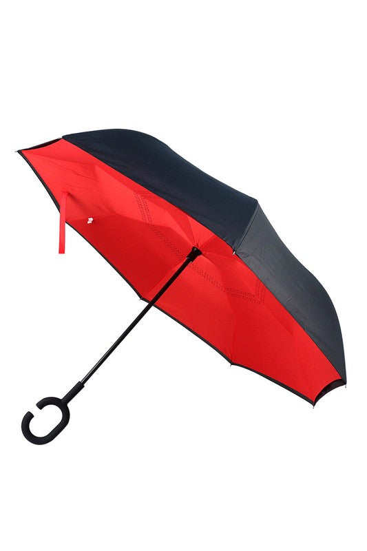 Solid Color Double Layer Inverted Umbrella