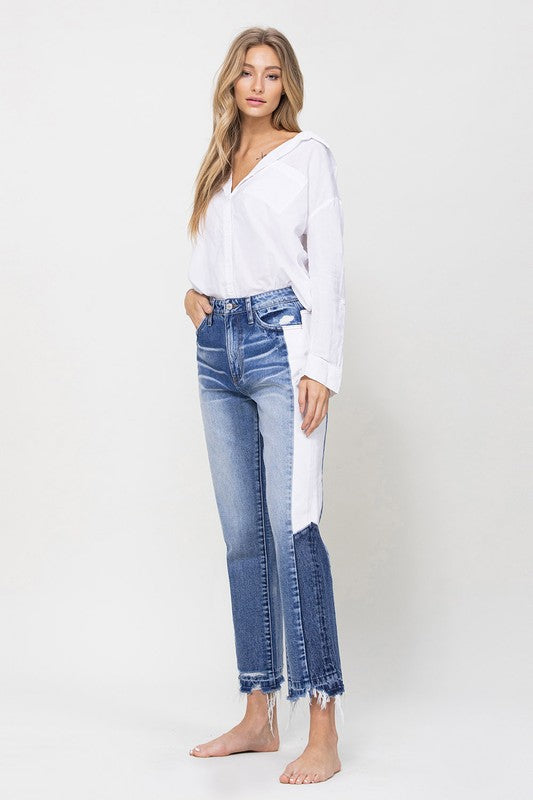 Women's Super-High Rise Straight Crop Denim Jeans