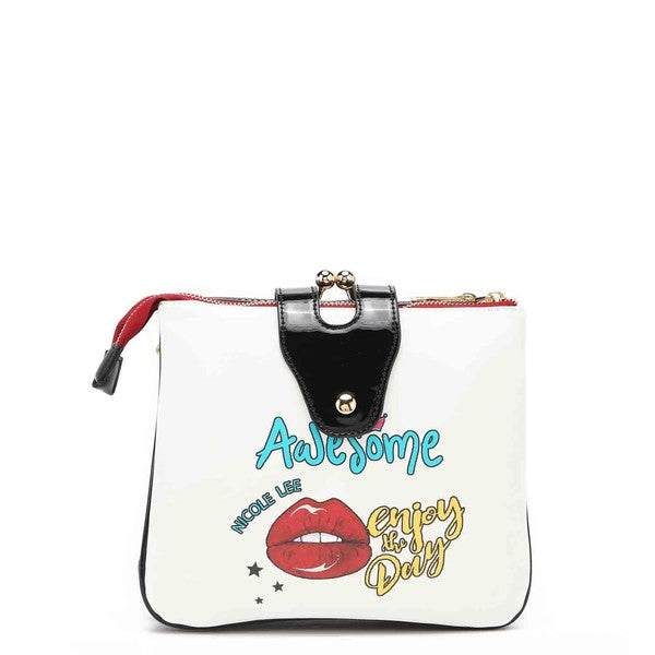 Nicole Lee's Sugar Lip Kiss Lock Crossbody Handbag