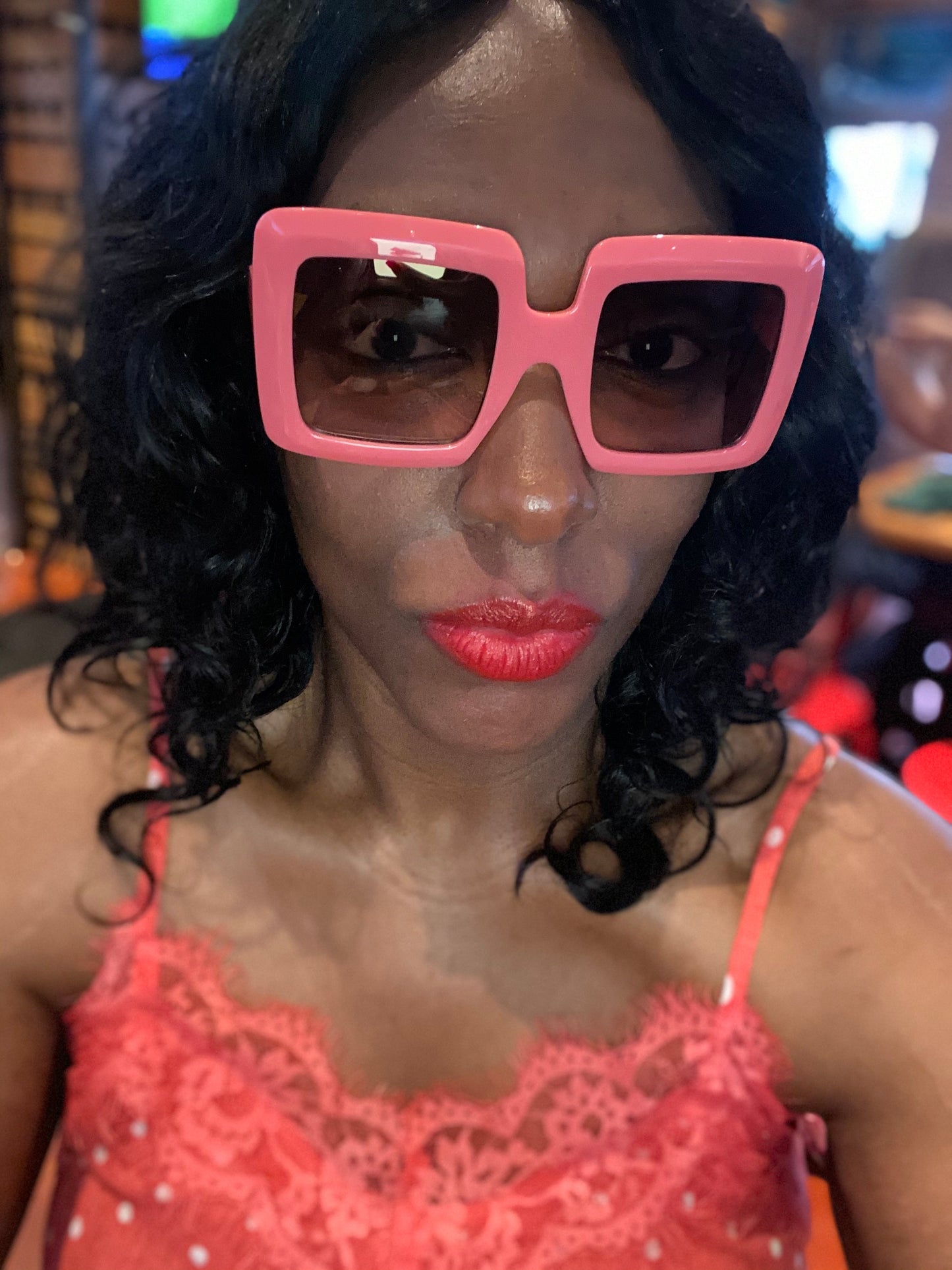 Ms. Diva Wide Frame Square Sunglasses